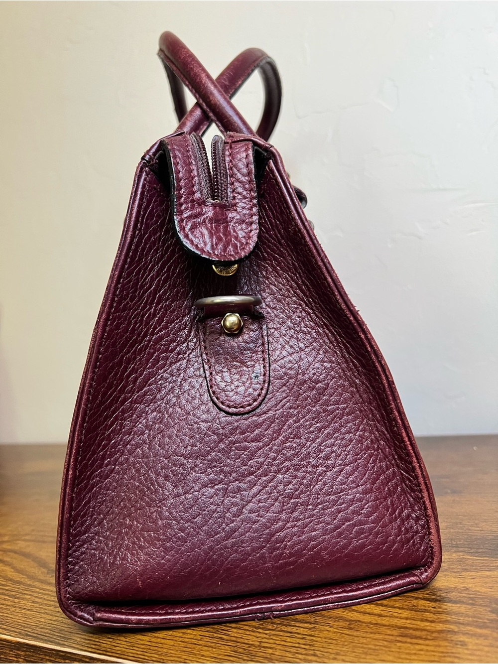 Vintage 1980’s Etienne Aigner Oxblood Leather Doctor-Style Satchel - Picture 2 of 9